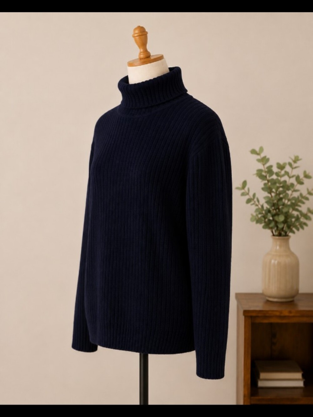 Polo by Ralph Lauren Navy Ribbed Turtleneck Sweater - Picture 6 of 7